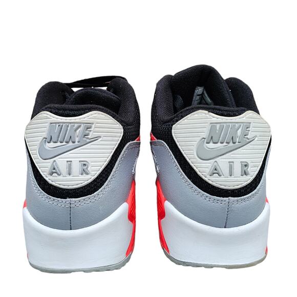 Nike Air Max 90 Essential Sneaker Size 8.5 Wolf Grey Bright Crimson AJ1285-012 - Picture 5 of 13